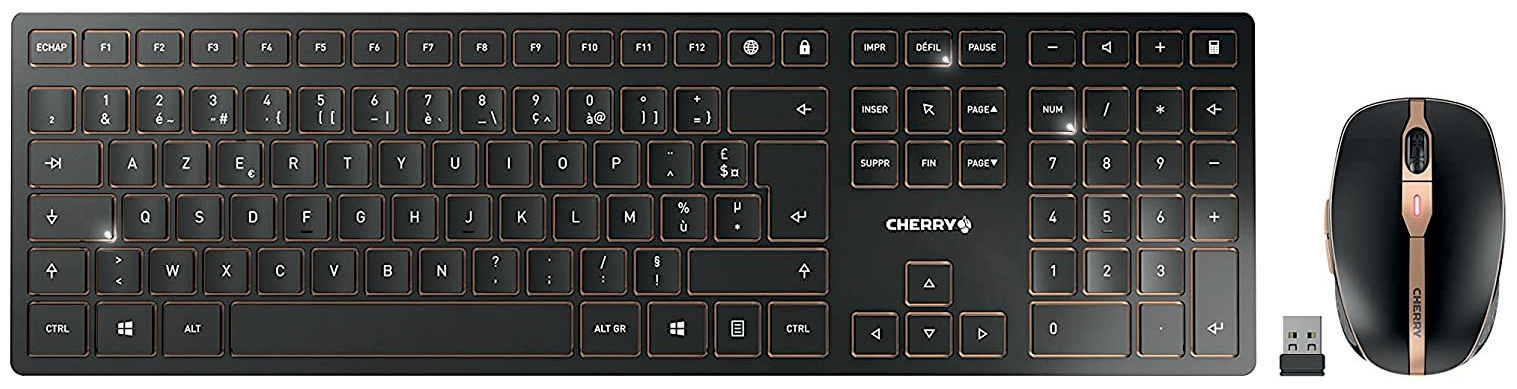 CHERRY KW 9100 SLIM FOR MAC  Clavier sans fil avec disposition Mac